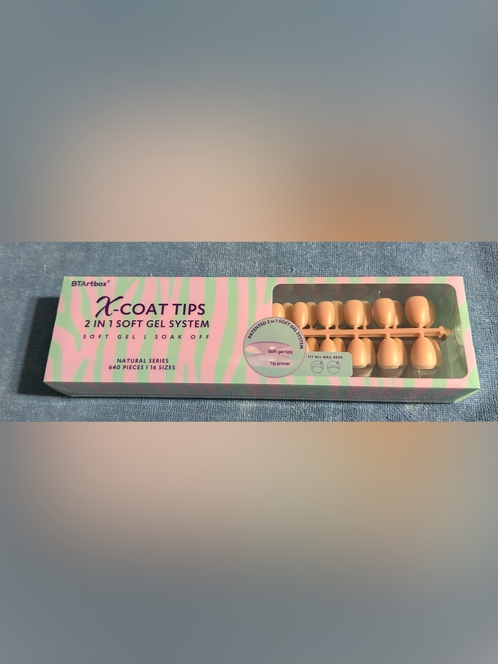 BTArtbox XCOATTIPS Natural Mix Colored Almond XS – 544 Nail Tips